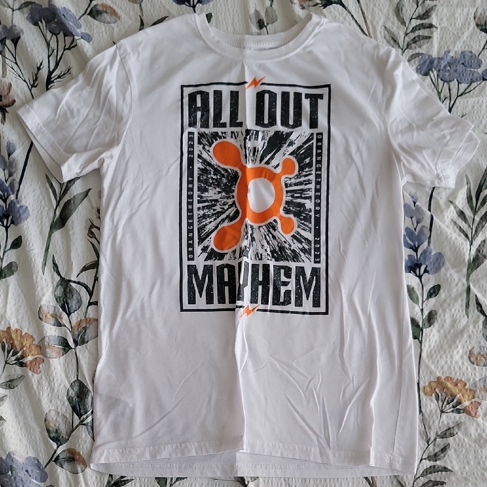 Orangetheory White and Orange Graphic Tee
